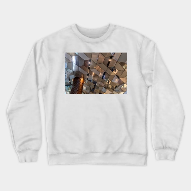 Ceiling Abstract Crewneck Sweatshirt by charlesk